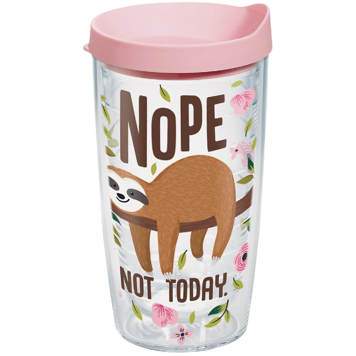 Exceptional Tervis Sloth Nope Not Today Wrap 16 Oz. BPA Insulated Tumbler with Travel Lid Flexible