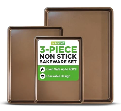 Comfortable 3 Piece Nonstick Baking Pans Set Exceptional