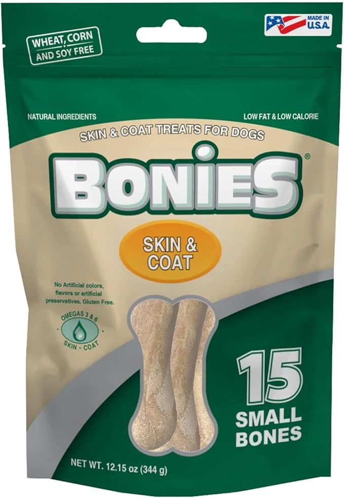 Premium Bonies Natural Skin Coat Formula Small-Sized Single Bone – Promote Silky Coat Healthy Skin Healthy Teeth Fresh Breath Low Calories – Chicken Flavor Small Dogs 15 CountAbout This Comfortable