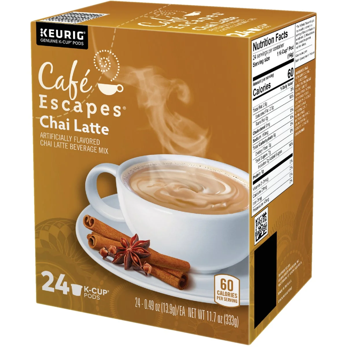 User-Friendly Keurig Cafe Escapes Chai Latte K-Cup 24-Pack Innovative