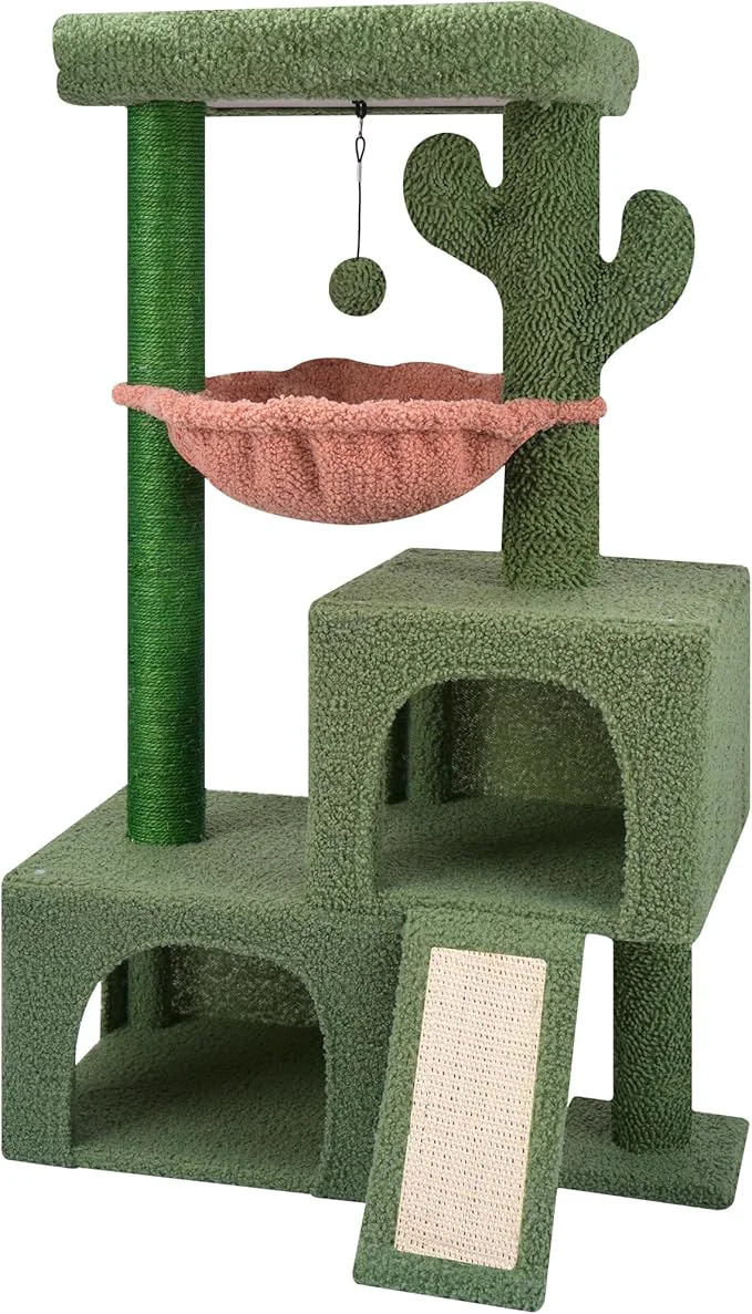 Excellent 37.4 Cactus Cat Tree Tower Breathable