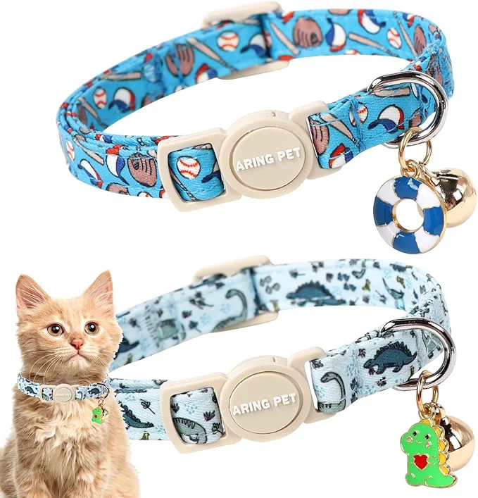 World-Class ARING PET 2 Pack Cat Collar-Cute Kitty Collars Refined
