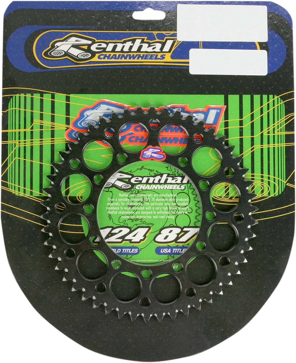 Fashionable RENTHAL Sprocket – Kawasaki – Black – 51 Tooth 191U-420-51GEBK Optimized