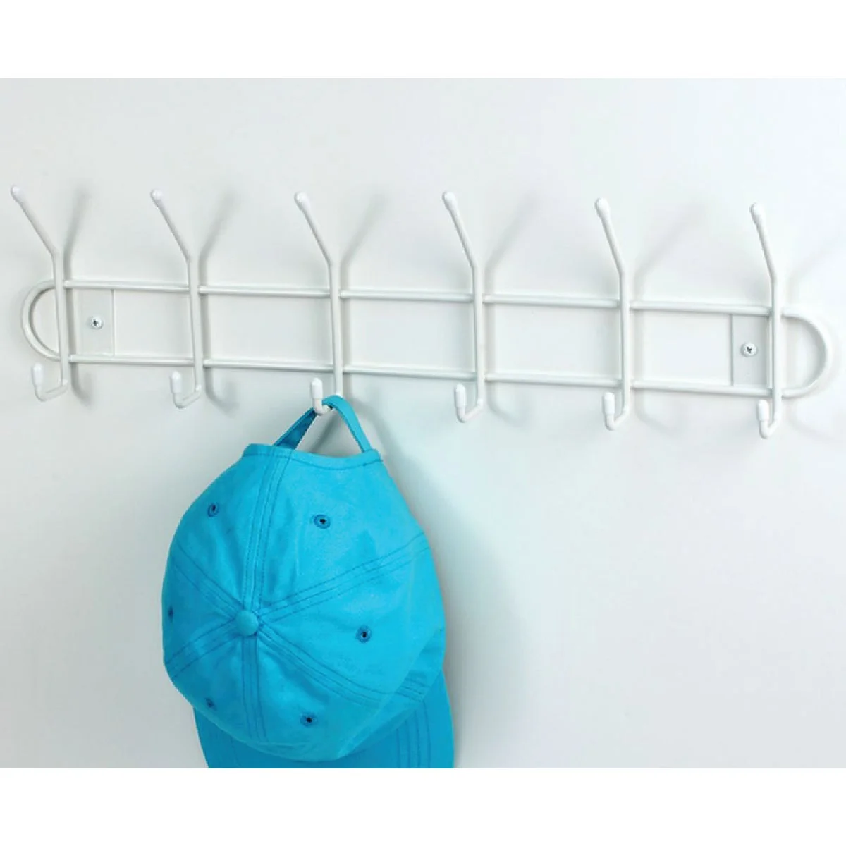 Practical Spectrum White 6 Hook Rail Specialty