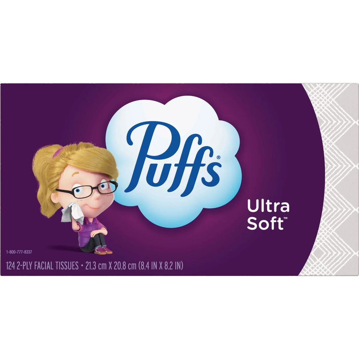 Practical Puffs Ultra Soft Non-Lotion Facial Tissues 124 Count Durable