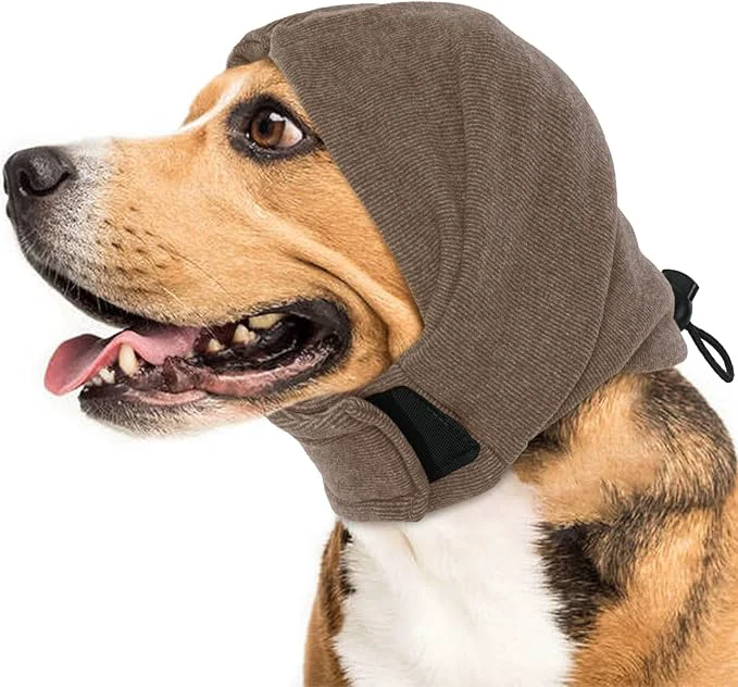 Fashionable IDOMIK Dog Calming Hoodie No Shake Ear Wraps for Dogs Quiet Head Covers for Noise Reduction Anxiety Relief Dog Ear Covers Muffs Head Wraps for Bath Hematoma Grooming Firework Force DryingAbout ThisOverview Premium