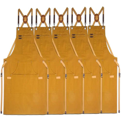 Soft 5 Pack Kitchen Aprons Minimalist