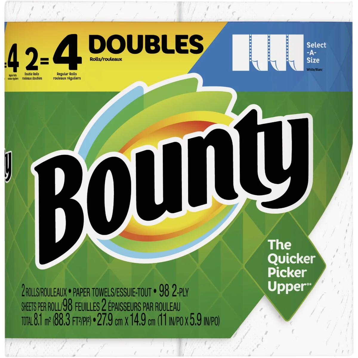 Versatile Bounty Select-A-Size Paper Towel 2 Double Rolls Casual