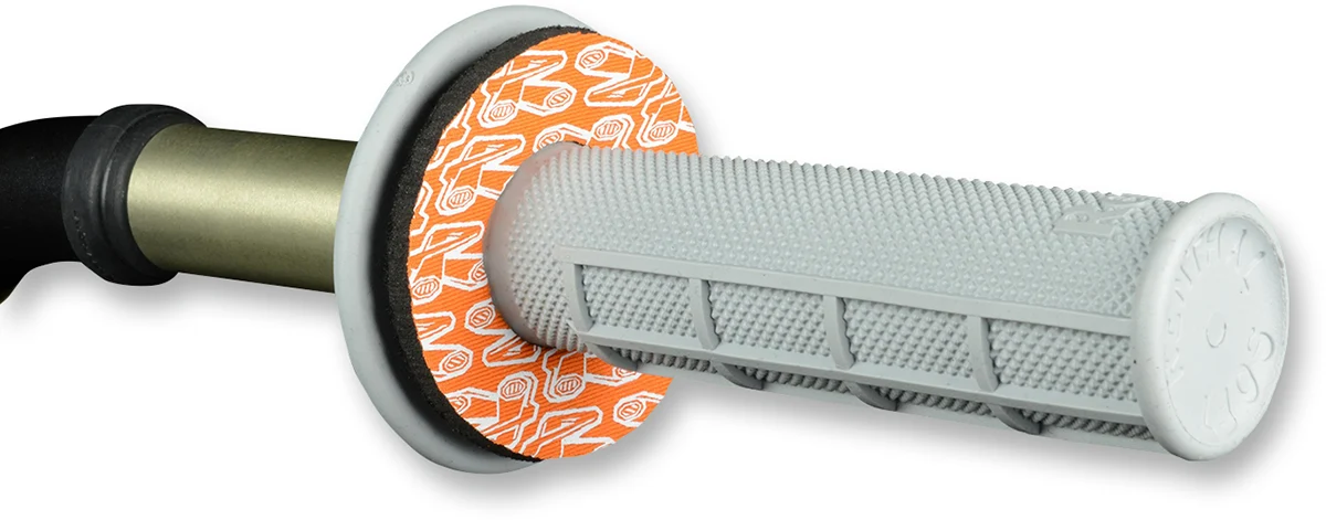 Sophisticated RENTHAL Grip Donutz – White Orange G204 Breathable