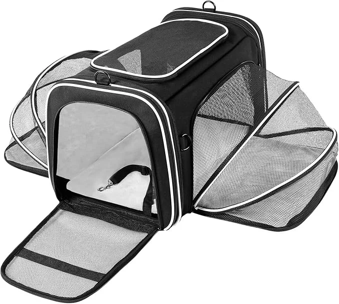 Smart TSA Airline Large Pet Travel Carrier 4 Sides Expandable Excellent