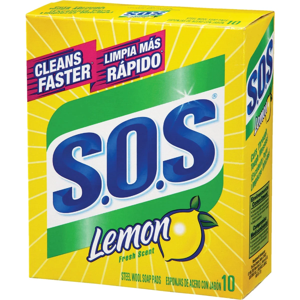 Relaxed S.O.S. Lemon Scouring Pad 10 Count Premium Material