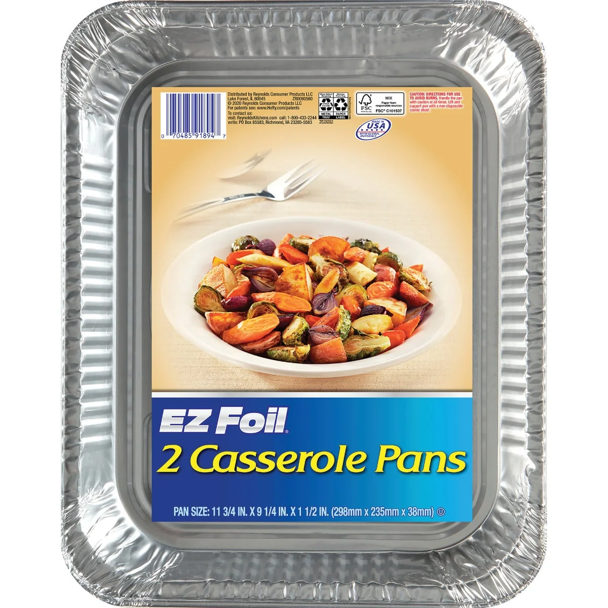 Exceptional EZ Foil Casserole Lasagna Baking Pan 2-Pack Quality