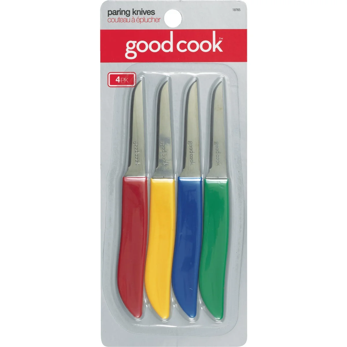High-End Goodcook Colored Handle Paring Knife Set 4-Piece Recyclable