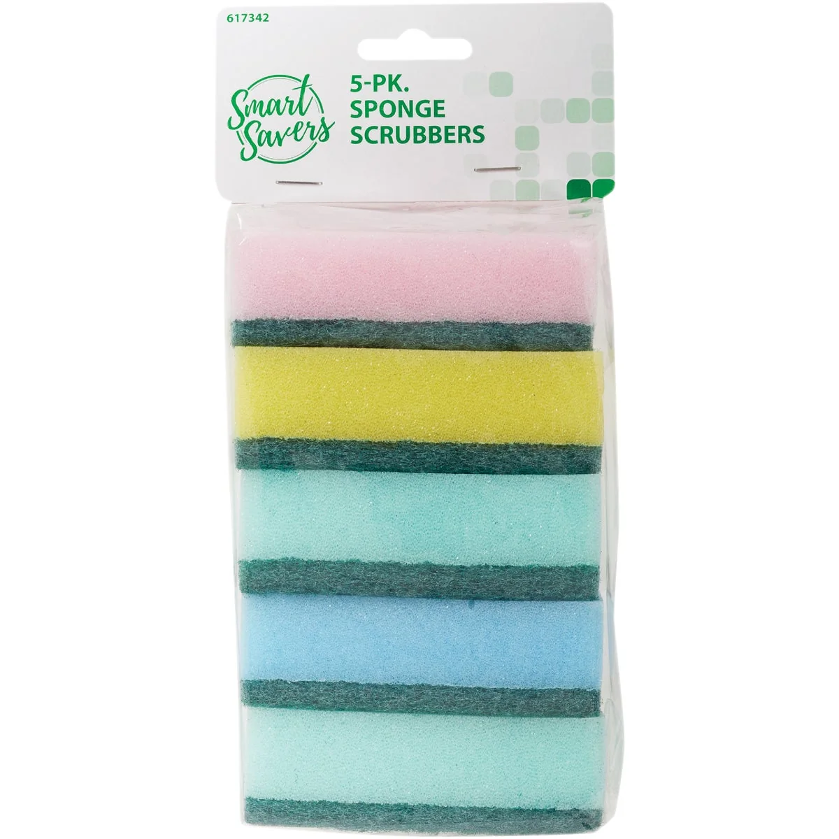 Efficient Smart Savers 3.7 In. x 2.36 In. Scrub Sponge 5-Pack Fashionable