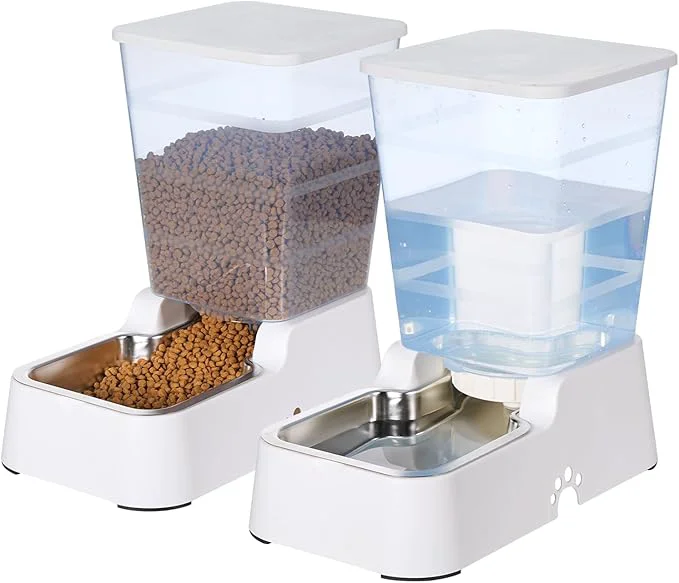 Certified Automatic 5.4L 1.4Gal Pet Waterer Automatic Dog Water Dispenser Gravity Stainless Steel Water Feeder Large Capacity Feeding Bowls for Cats and Medium Large-Sized Dogs White Food Water About ThisOverview Responsible