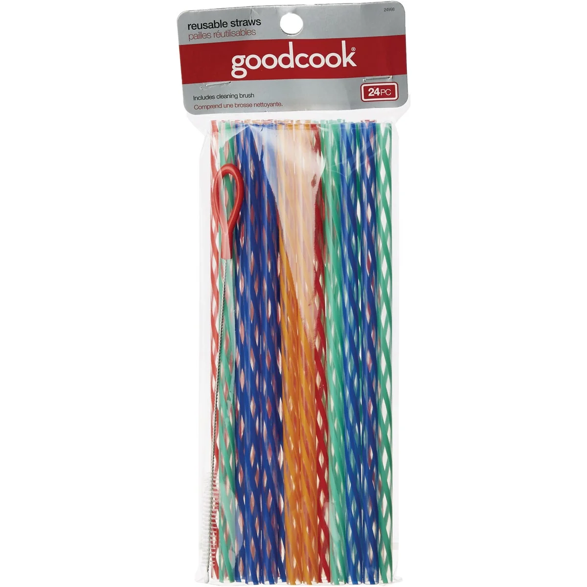 Contemporary Goodcook 9 In. Plastic Straw with Cleaning Brush 24-Count Environmentally Friendly