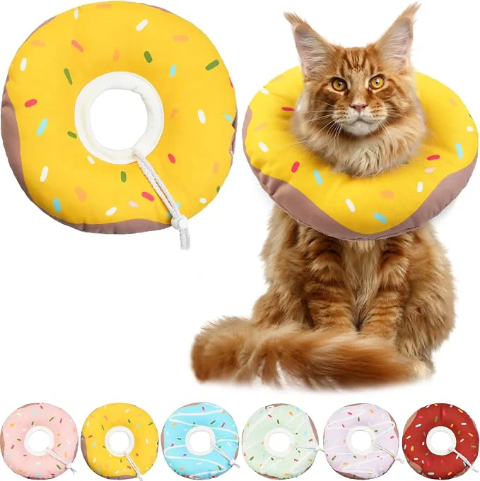 Sustainable Cat Cone Collar Soft Waterproof Cat Recovery Collars Spay Cones to Stop Refined