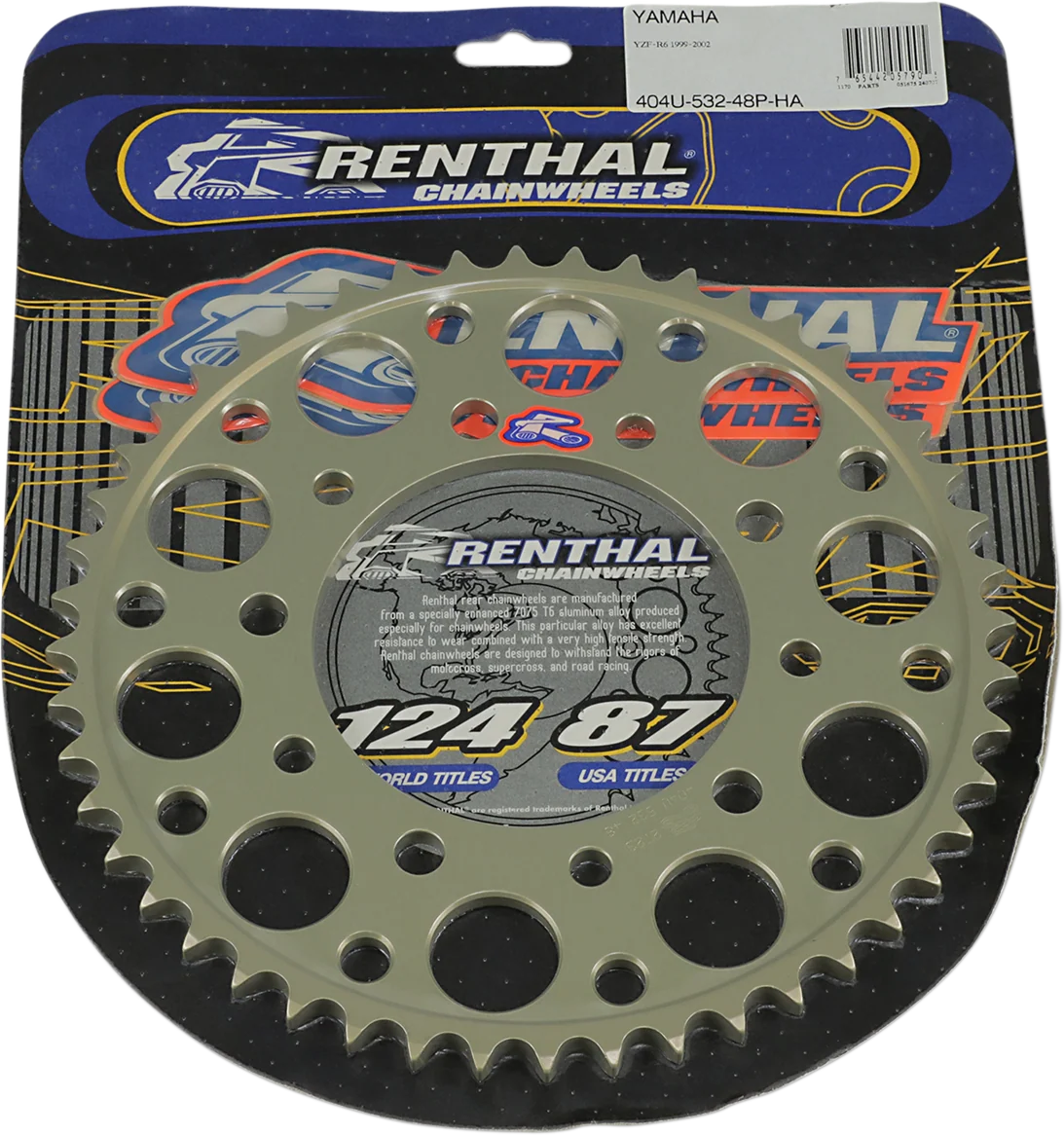 Optimized RENTHAL Sprocket – Yamaha – 48 Tooth 404U-532-48-HA User-Friendly