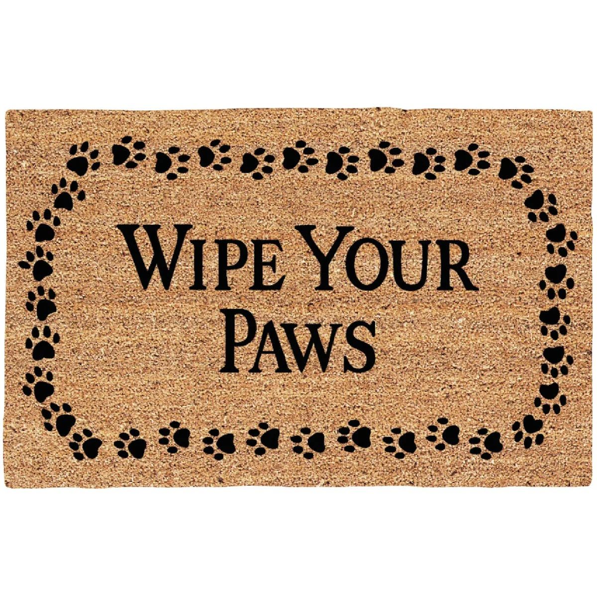 Artisan Americo Home Wipe Your Paws 18 In. x 30 In. Coir Vinyl Door Mat Top-Quality
