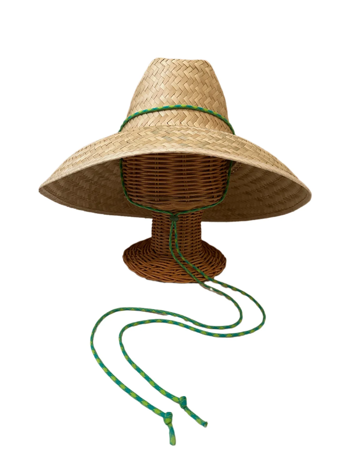 Premium Begonia Sun Hat – Thin Lime Green Lanyard with Jade Toggle Luxury