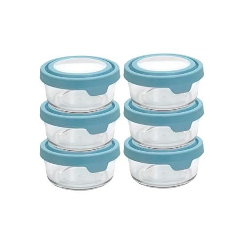 Eco-Friendly 2 Cup Glass Storage Containers with Lids 6 Count Innovative