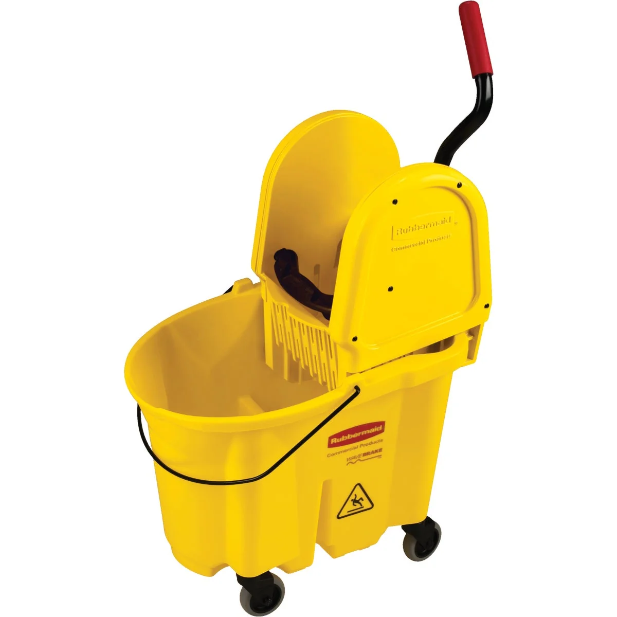 Modern Rubbermaid Commercial WaveBrake 35 Qt. Down Press Combo Mop Bucket High-Performance