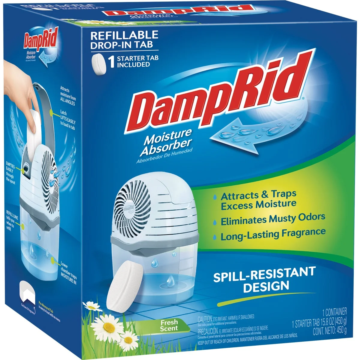 Classic DampRid 15.8 Oz. Fresh Scent Spill Resistant Refillable Moisture Absorber Environmentally Friendly