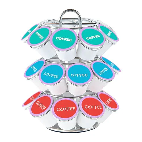 Professional Coffee Pod Holder 6.69 x 6.69 x 8.66 Inches 27 K Elegant
