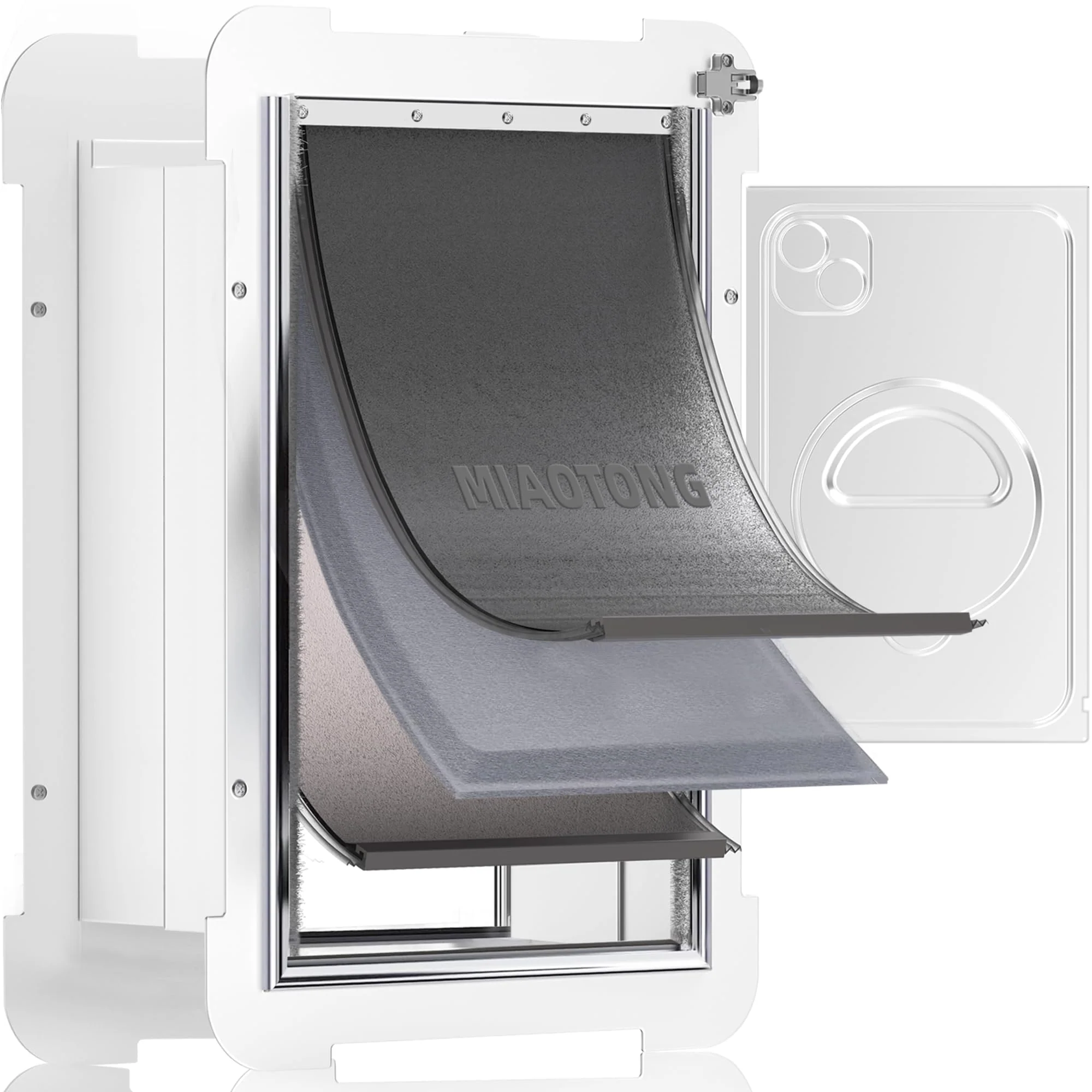 Fast MIAOTONG 3-Flap Wall Dog Door — Insulated Energy-Saving for Dogs Up to 100 lb Unique