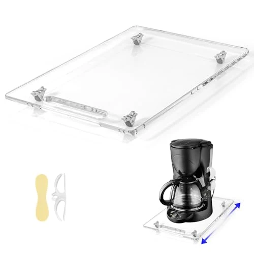Long-Lasting Acrylic Appliance Slider with Rubber Wheels Elegant