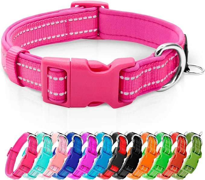 Unique azuza Reflective Dog Collar Soft Neoprene Padded Pet Collar Specialty