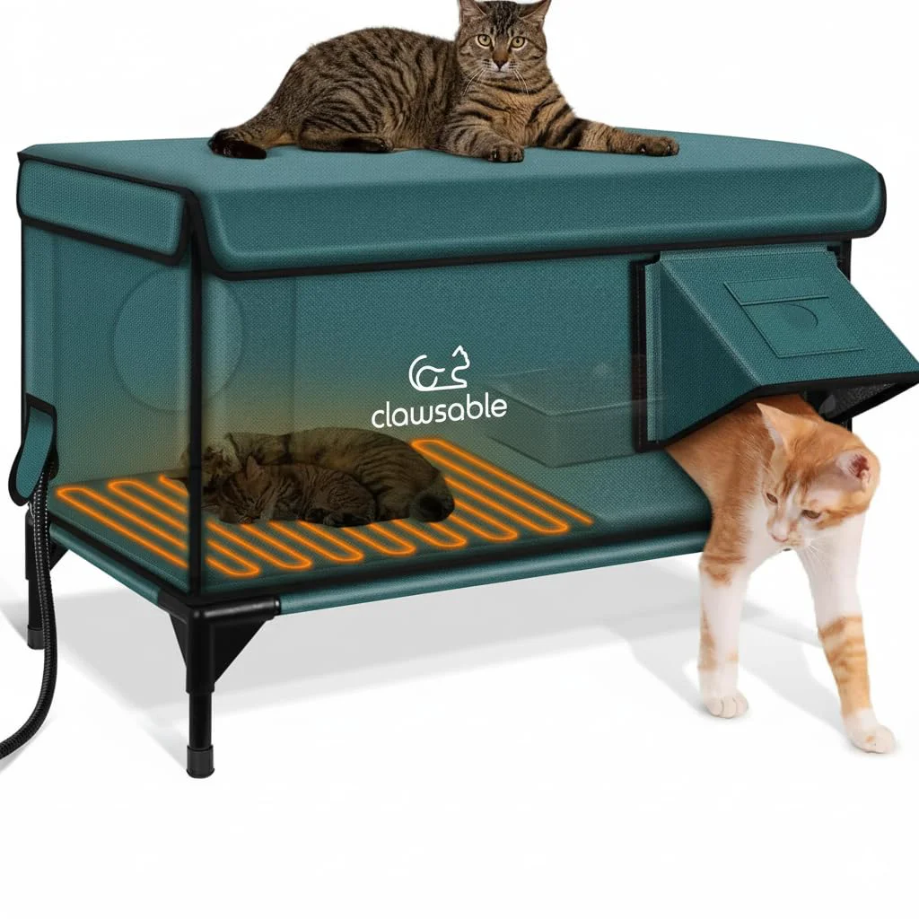 Breathable Rolimate Indestructible X-Large Heated Cat House Sophisticated