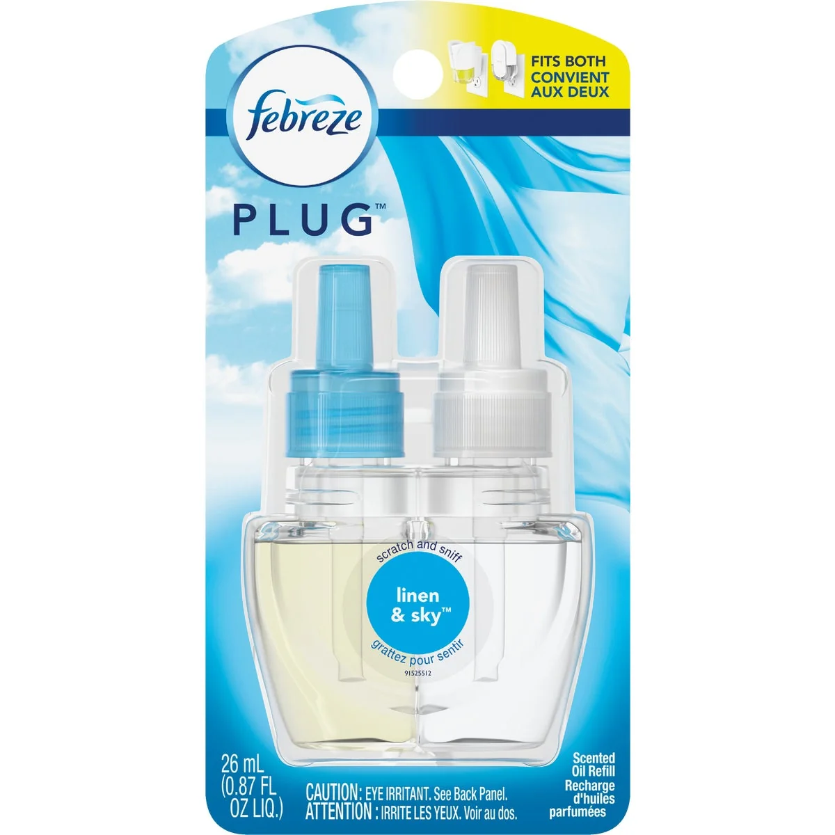 Environmentally Friendly Febreze Linen Sky Air Freshener Refill 2-Count User-Friendly