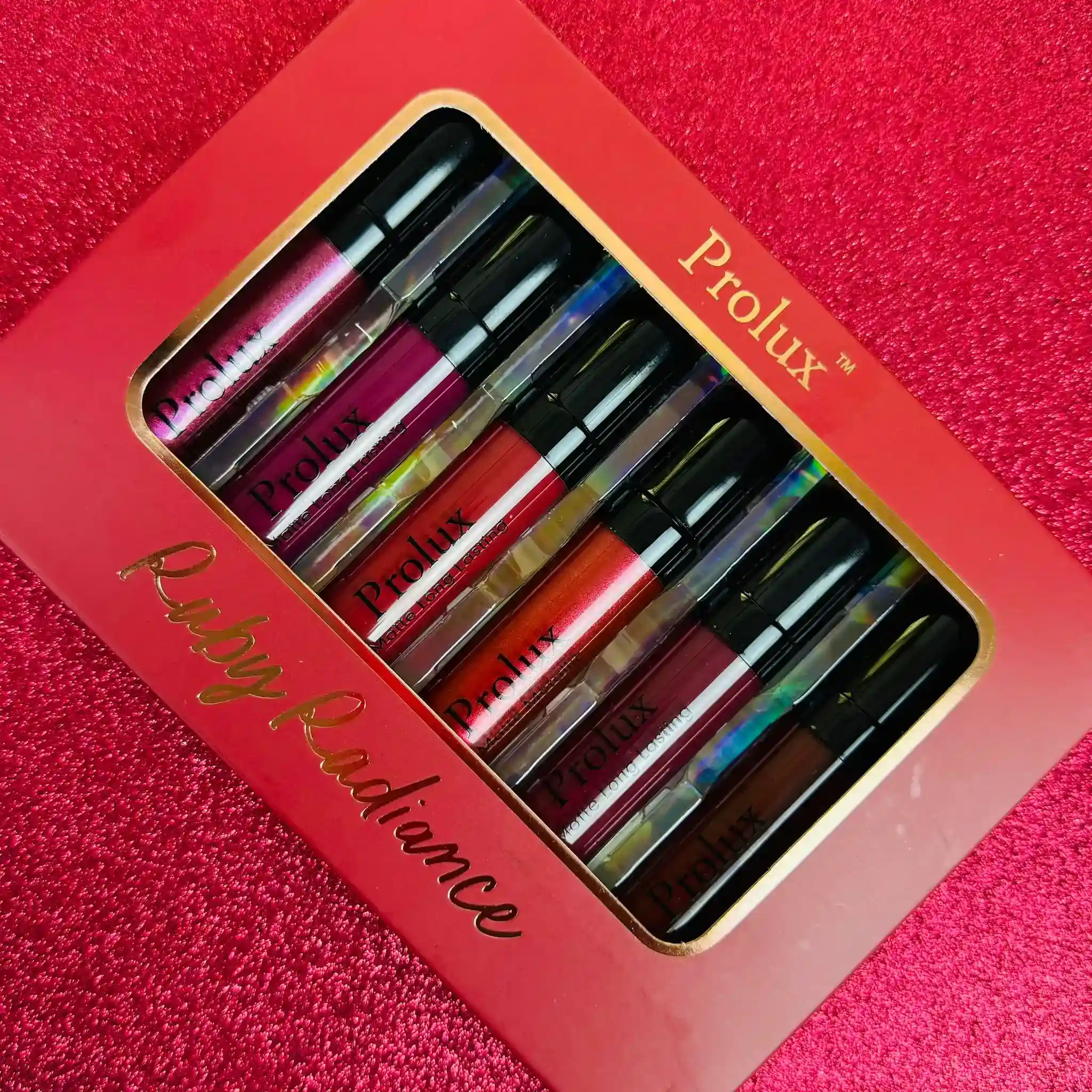 World-Class Ruby Radiance Metallic Matte Red Lipsticks Advanced