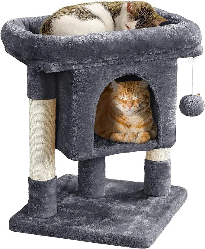 Premium Yaheetech 23.5in Cat Tree Tower Cat Condo Certified