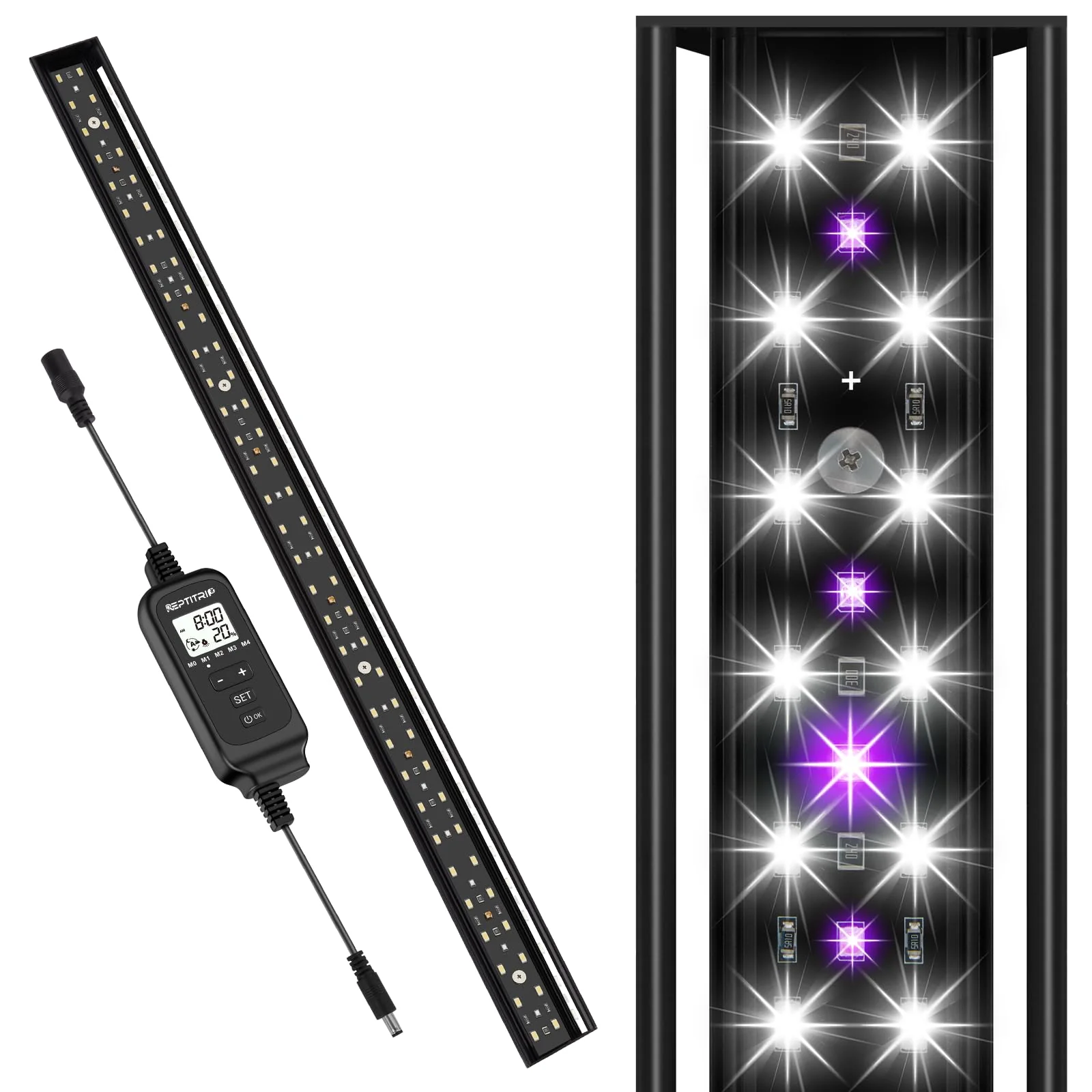 Dependable REPTITRIP 27-Inch LED UVB Light for Reptiles — 4-Mode 22W 6500K Safe