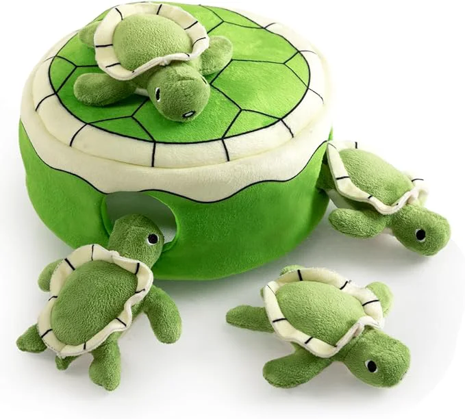 World-Class Hollypet Squeaky Dog Toy Interactive Plush Hide and Seek Dog Toys for Small Medium Sized Dogs and Non-Aggressive Chewers Puppy Teeth Clean Chew Toys TurtlesAbout This Elegant