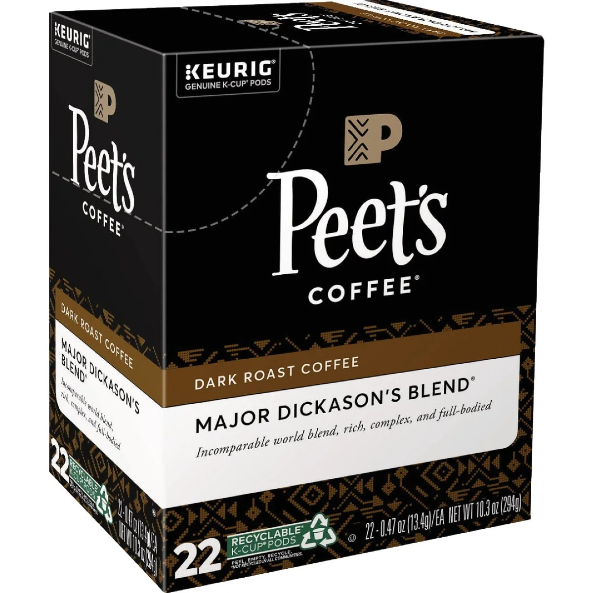 Verified Keurig Peet’s Coffee Major Dickason’s Blend K-Cup 22-Pack Premium Material