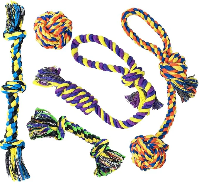 Responsible Puppy Teething Toys for Small Dogs 5 Pack Cotton Puppy Dog Rope Toy for Small Dogs Durable Dog Chew Toys for Aggressive Chewers Small Breed Interactive Tug of War Puppy Toys to Keep Them BusyAbout This Powerful