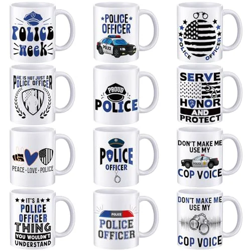 Eco-Friendly 12 Pcs Police Gifts Mugs Bulk 12 Count Excellent