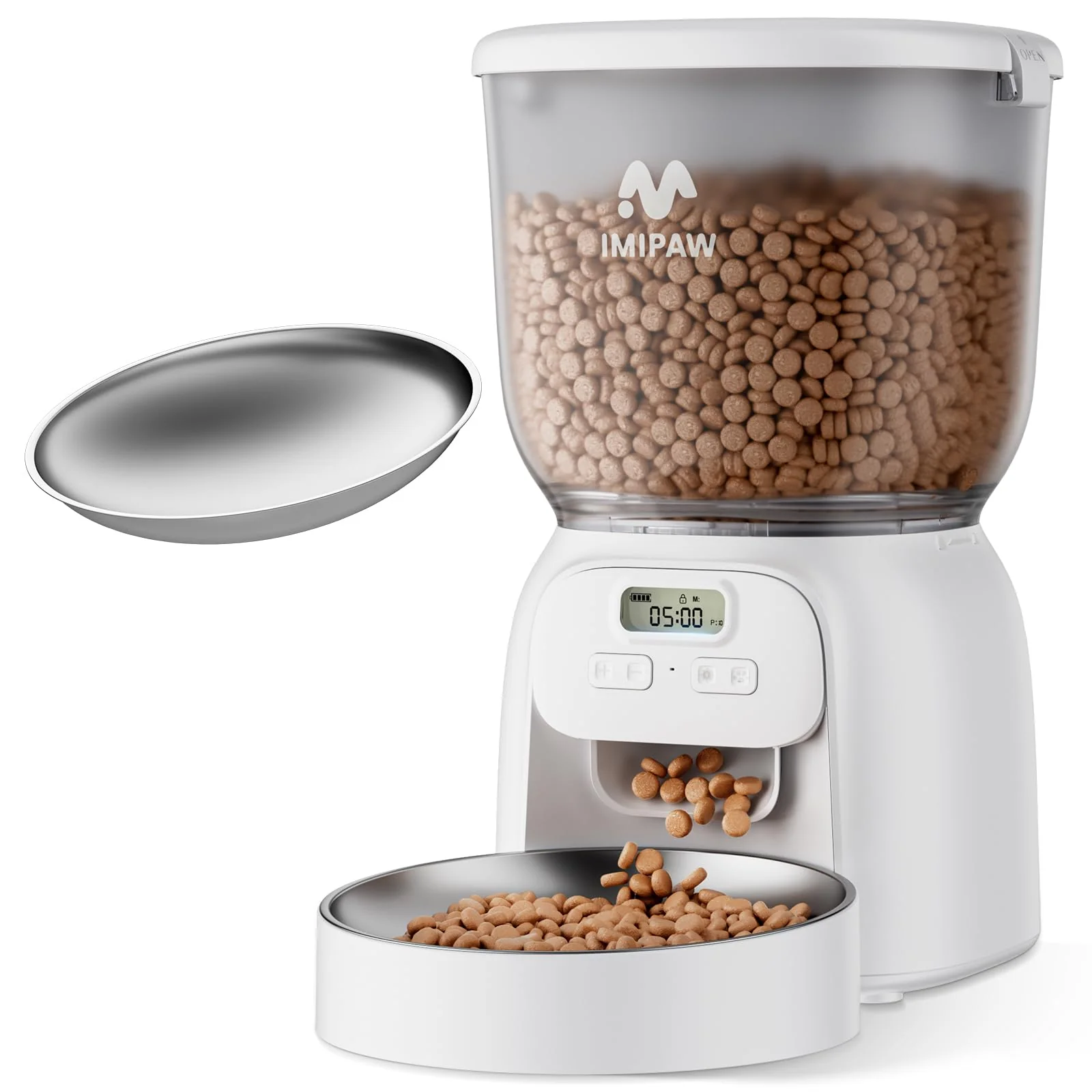 Top-Quality IMIPAW PET Automatic Cat Feeder – 4L Timed Dispenser Dual Power 1–6 Meals Secure