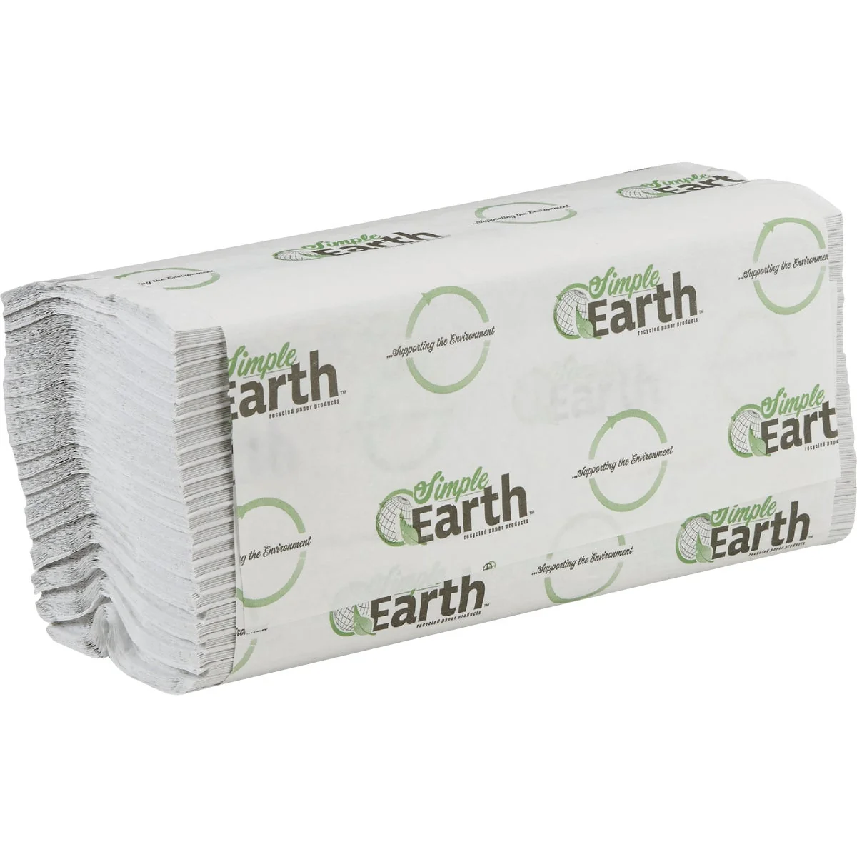 Next-Generation Simple Earth C-Fold White Hand Towel 12 Count Secure