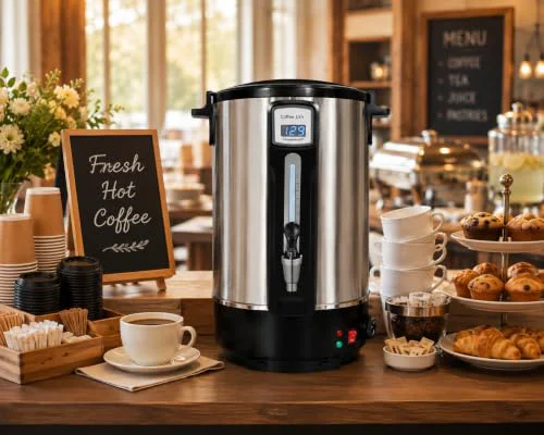 Optimized Commercial Coffee Urn 100 Cup Stainless Steel Coffee Maker Sustainable