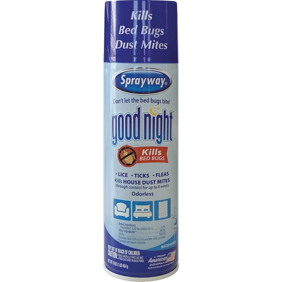 Sophisticated Sprayway Good Night 16 Oz. Aerosol Spray Bedbug Killer Superior