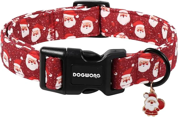 Comfortable DOGWONG Christmas Dog Collar Responsible
