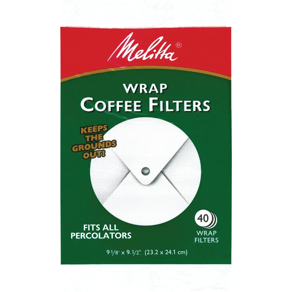 Reusable Melitta White Wrap Coffee Filter 40-Pack Eco-Friendly