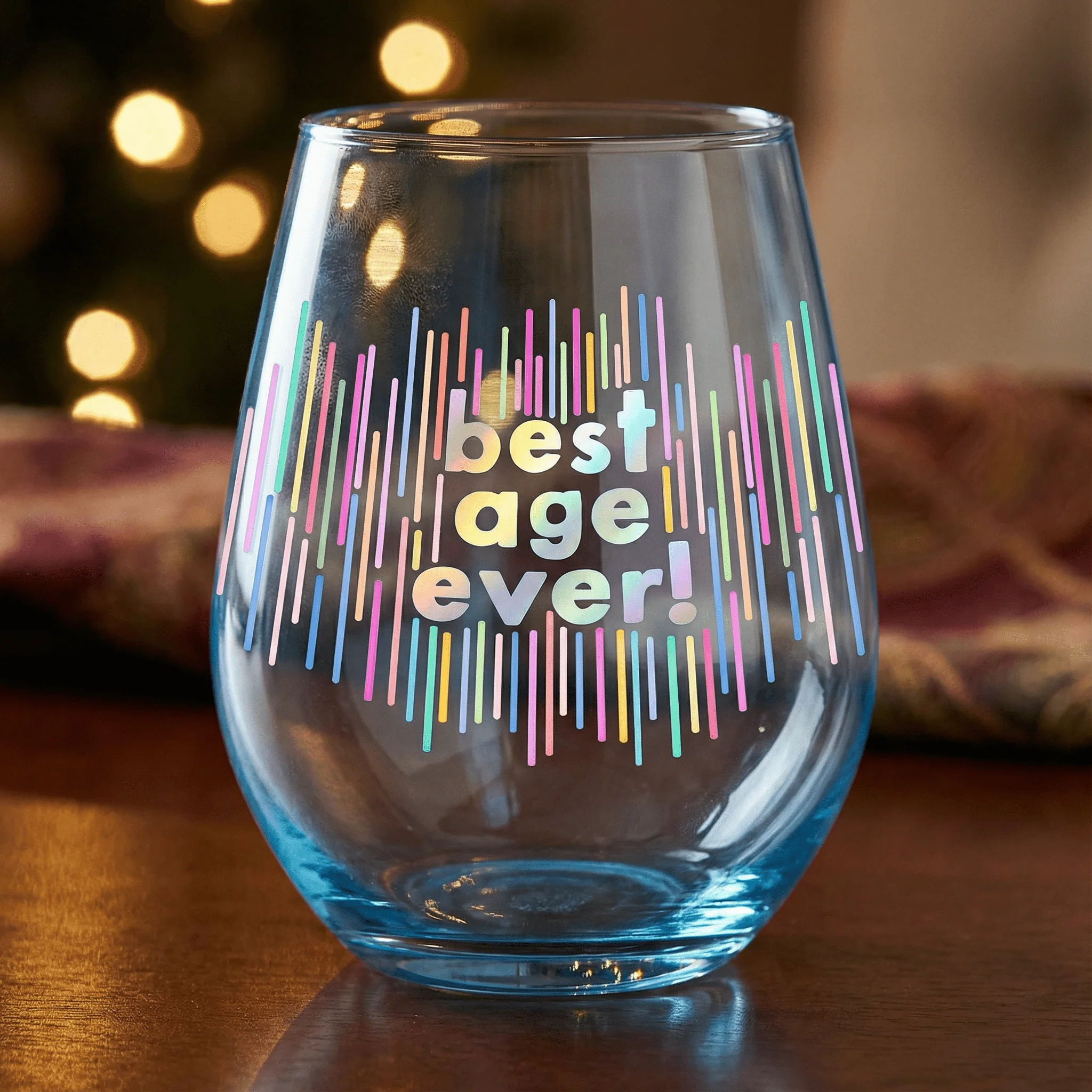 Next-Generation Age Ever Jumbo Stemless Wine Glass in Blue 30 Oz. Holds an Entire Bottle of Wine Quality