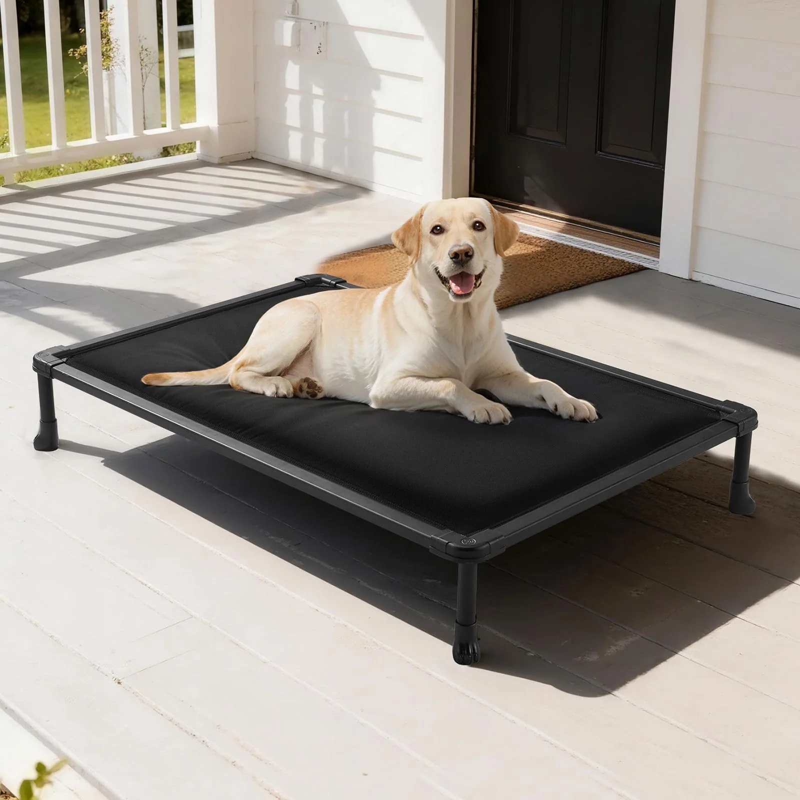 Stylish Veehoo Chew-Proof d Dog Bed – 41-Inch Raised Pet Cot Waterproof Mat Indoor Outdoor Official