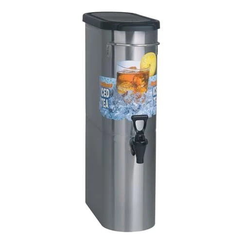 World-Class TDO-N-3.5 Oval Style narrow 3.5 Gallon Commercial Iced Tea Dispenser with Solid Lid 448 Fl Oz Efficient