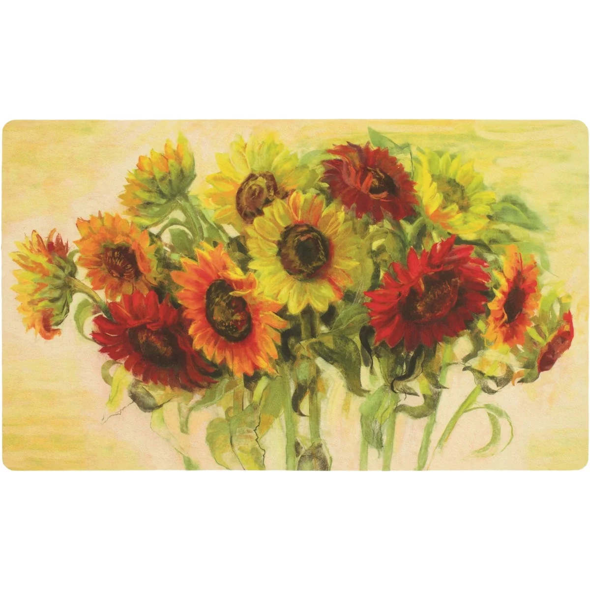 Natural Mohawk 18 In. x 30 In. Sunflower Kitchen Anti-Fatigue Mat Quality
